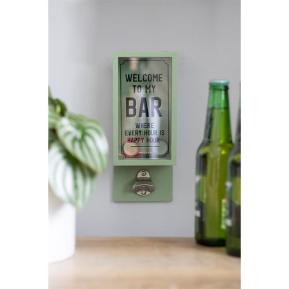 Garden Bar Bottle Opener Plaque - Green