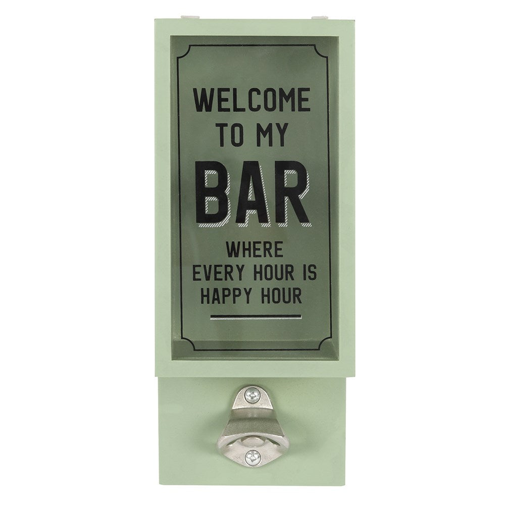 Garden Bar Bottle Opener Plaque - Green