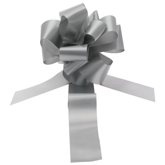 Silver Car Ribbon & Pull Bows