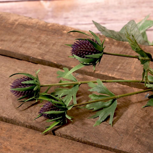 Artificial Purple Thistle Spray 66 cm