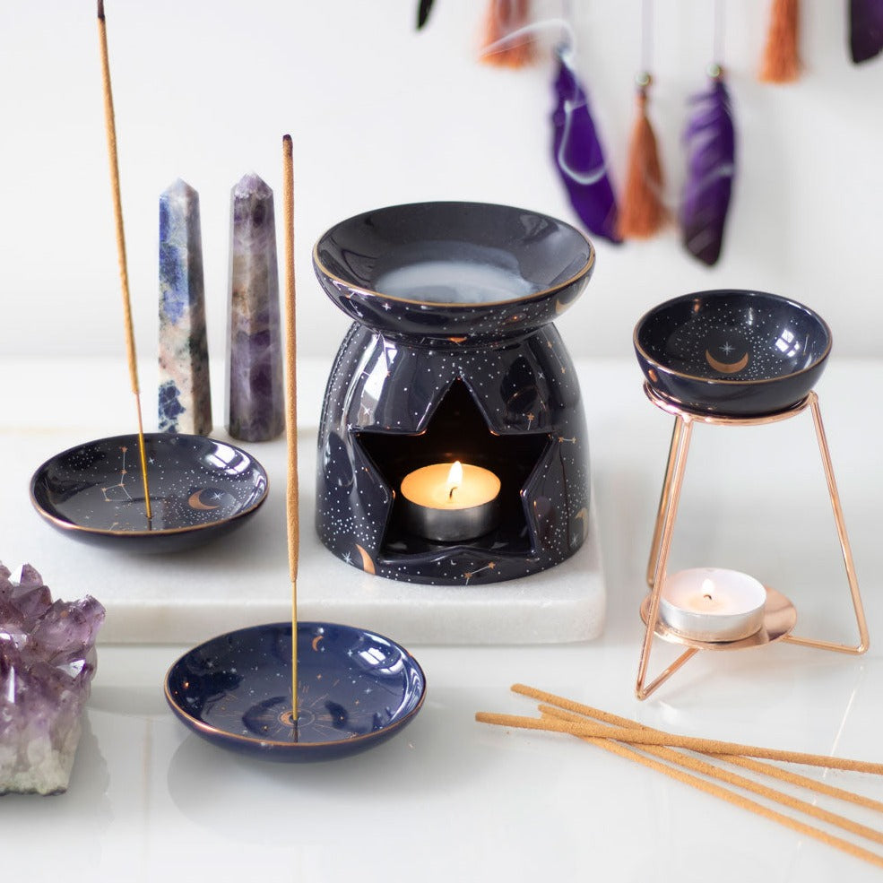 Ceramic Purple Star Oil Burner