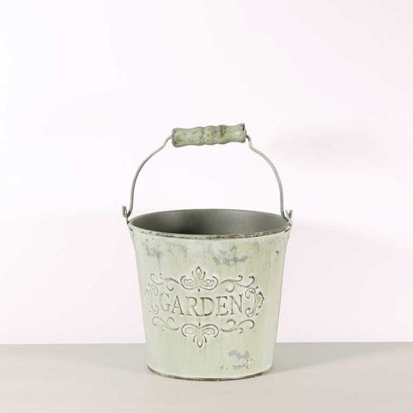 Distressed Look Zinc Bucket