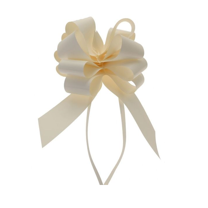 Pack of 20 Eggshell Pull Bow Ribbon 50mm