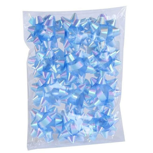 Pack of 12 Iridescent Blue Mini Bows