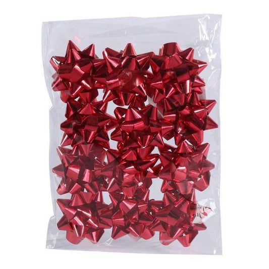 Pack of 12 Metallic Red Mini Bows