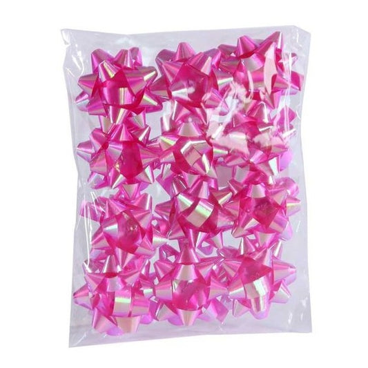 Pack of 12 Iridescent Cerise Mini Bows