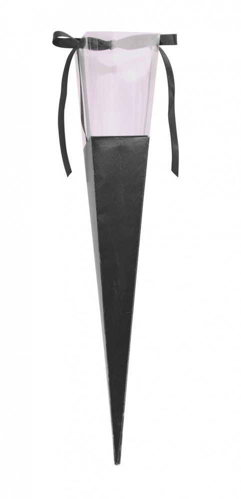 Single Rose Gifting Tube - Black - 42 x 7cm