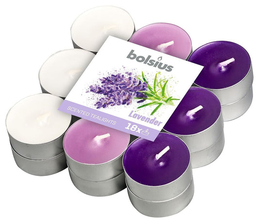 Pack of 18 Bolsius Lavender Tealights