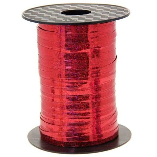 250m Red Holographic Curling Ribbon (5mm)