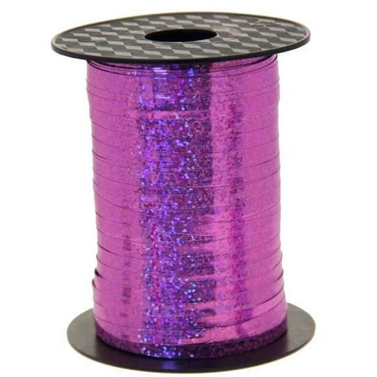 250m Pink Holographic Curling Ribbon (5mm)