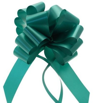 Pack of 30 Emerald Green Pull Bow Ribbon 31mm