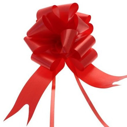 Pack of 20 Red Pull Bow Ribbon 50mm