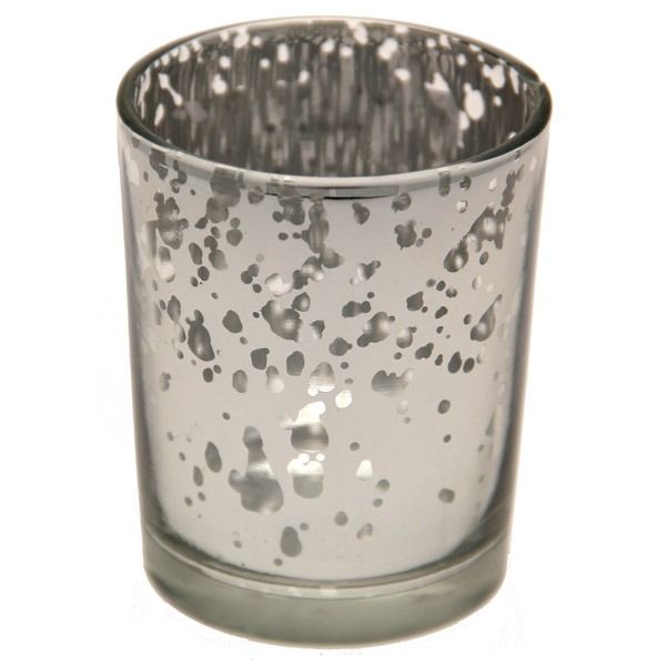 Silver Speckled Tealight Holder