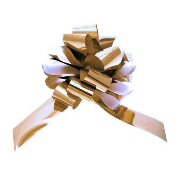 Pack of 20 Metallic Gold Pull Bow Ribbon 50mm