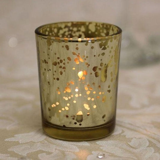 Champagne Speckled Tealight Holder