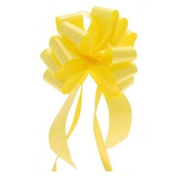 Pack of 30 Yellow Pull Bow Ribbon 31mm