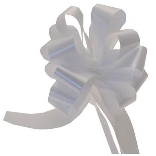 Pack of 30 White Pull Bow Ribbon 31mm