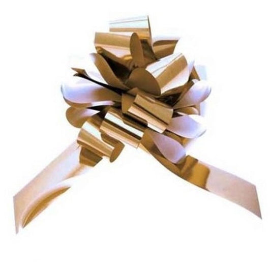 Pack of 30 Metallic Gold Pull Bow Ribbon 31mm