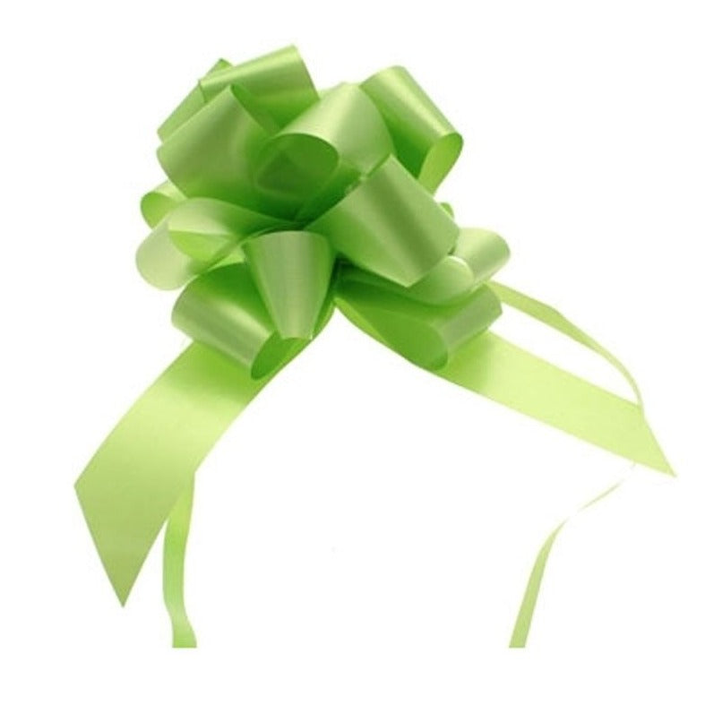 Pack of 30 Lime Green Pull Bow Ribbon 31mm