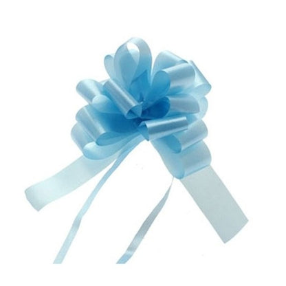 Pack of 30 Light Blue Pull Bow Ribbon 31mm