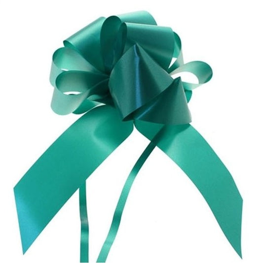 Pack of 20 Emerald Green Pull Bow Ribbon 50mm