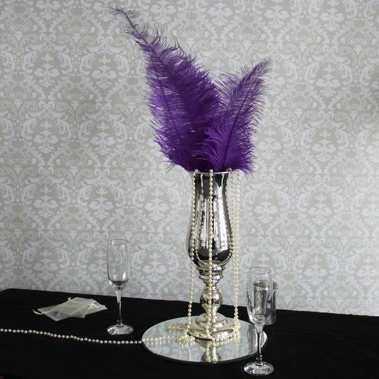 Purple Ostrich Feathers x 5