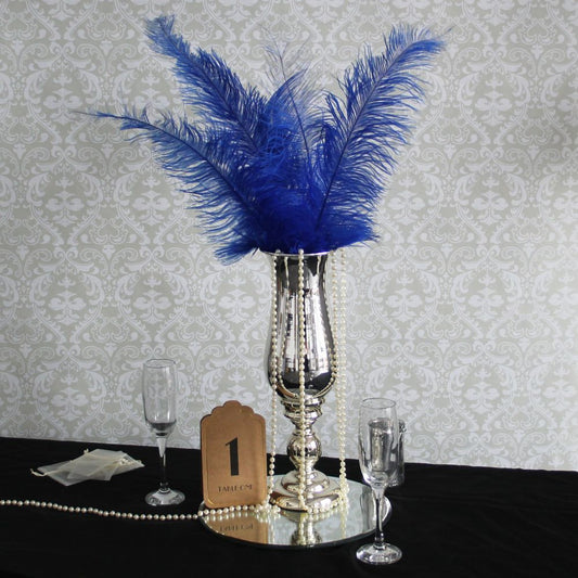 Royal Blue Ostrich Feathers x 5