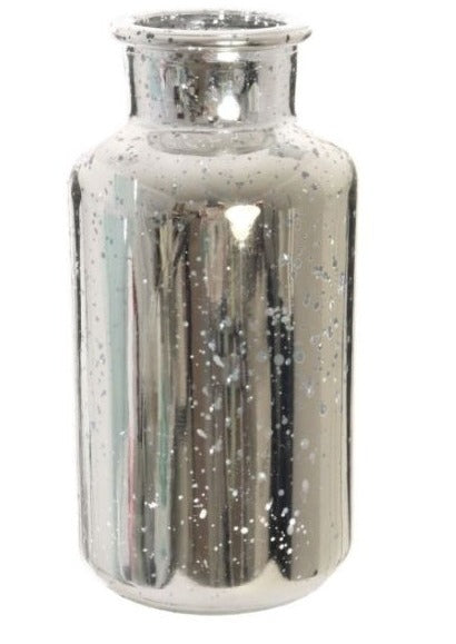 Silver Splatter Funnel Neck Bottle