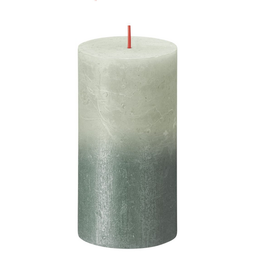 Bolsius Rustic Foggy Green Pillar Candle Unscented