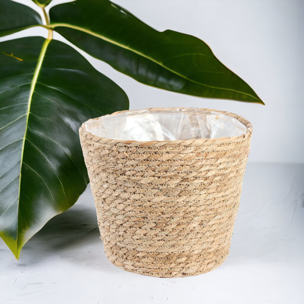 Natural Seagrass Basket Planter (19cm)