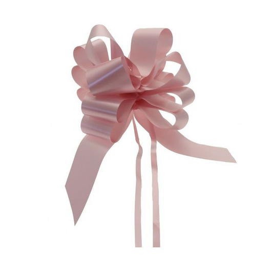 Pack of 20 Baby Pink Pull Bow Ribbon 50mm