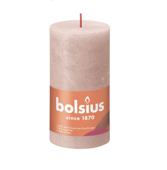 Bolsius Misty Pink Pillar Candle Unscented