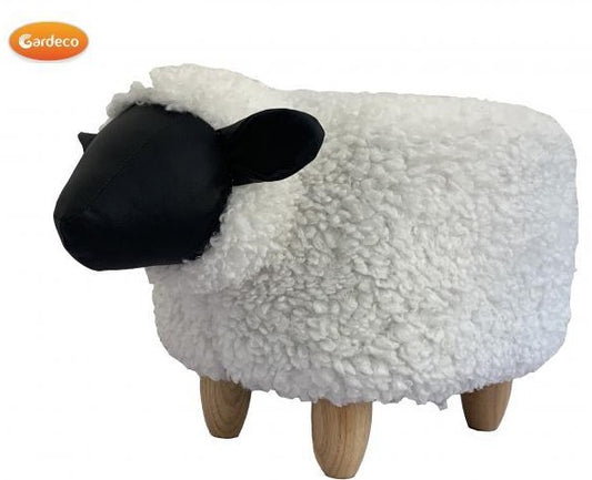 Snowflake the Sheep Synthetic Fur Footstool (Gardeco)